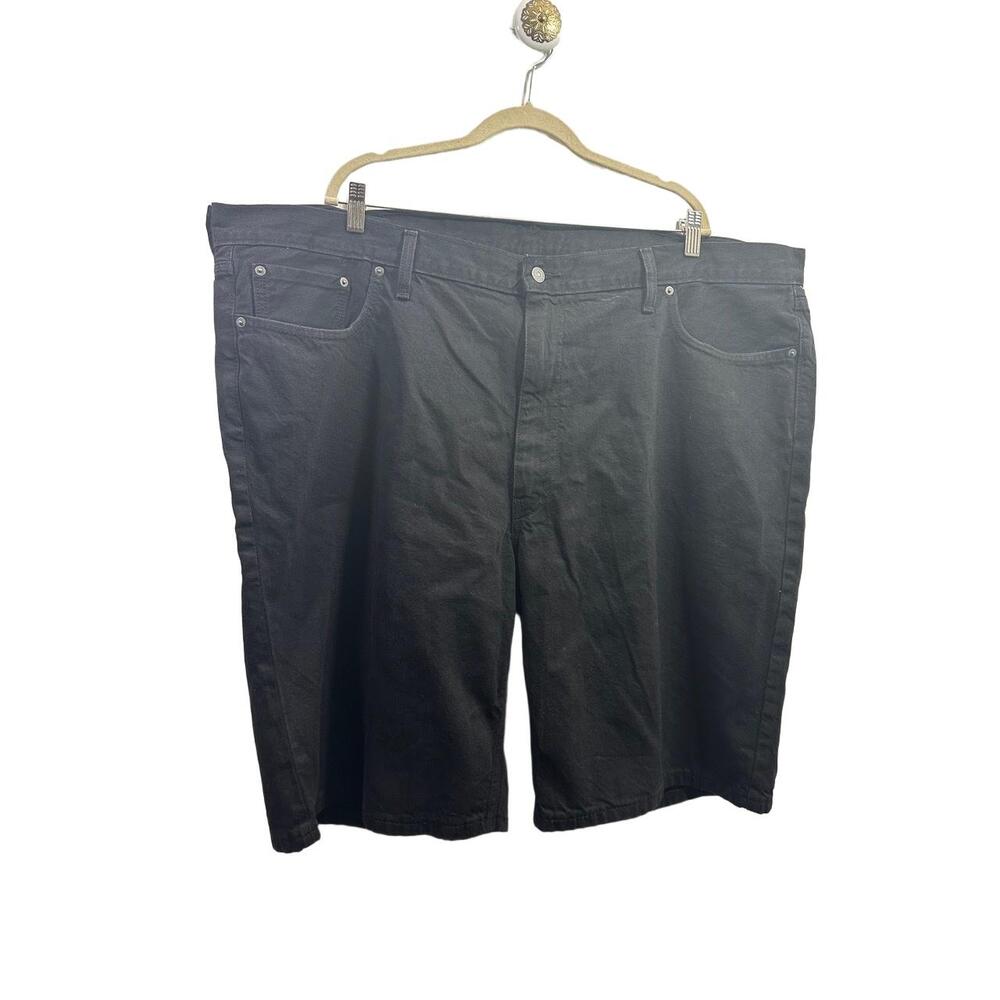 Levis Jean Shorts Big & Tall Mens Size 50W Denim Black 5Pocket Belt Loops